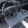 Double Sided Car Tray, Easy Cleaning Steering Wheel Car Desk Multifunctional Drink Cup Holder Pen Slot Design for Daily and Travel Use