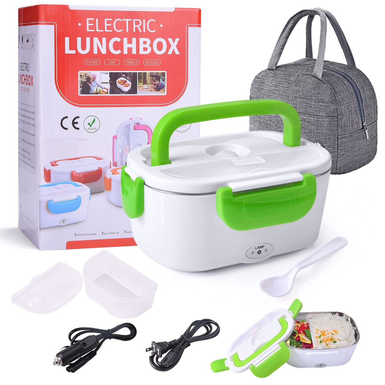 Generic Electric Lunch Box,2 in 1 Portable Food Warmer Heater Lunch - Image 3
