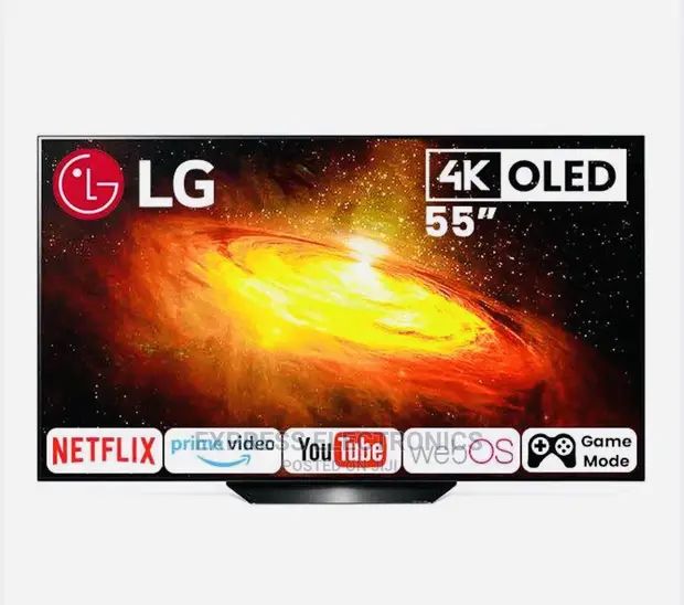 LG OLED TV 55 Inch BX Series, Cinema Screen Design 4K Cinema HDR WebOS Smart ThinQ AI Pixel Dimming (OLED55BXPVA)